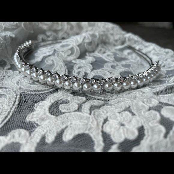 Rhinestone, pearl headband, Bridal headband, hair piece! - Picture 1 of 5